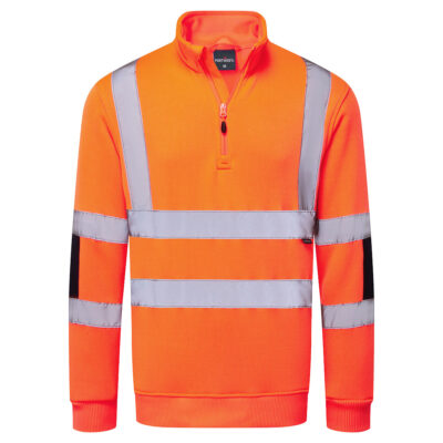 Portwest Hi-Vis cipzáras kötött pulóver