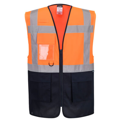 Portwest ES1 Essential Hi-Vis kontraszt cipzáras vezetői mellény